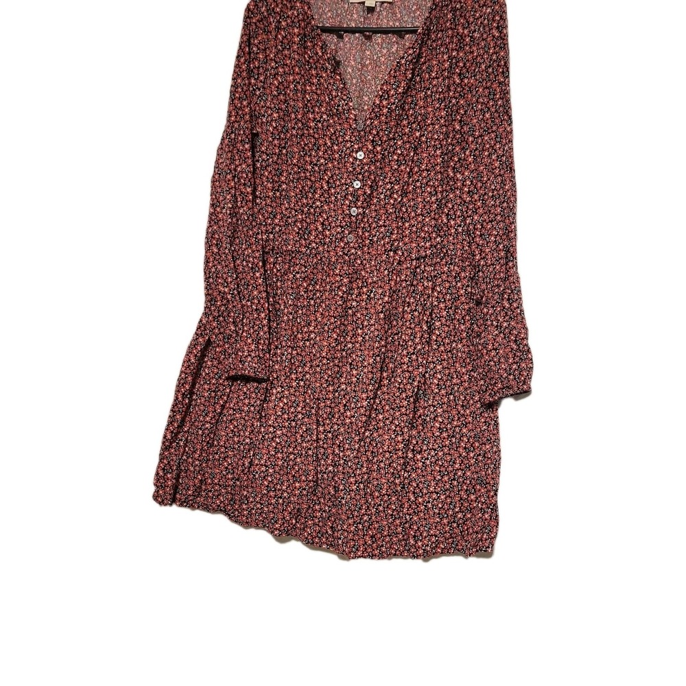 Ann Taylor LOFT Women 14 multicolor Knee Length Long Sleeve Shift Dress
